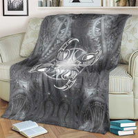 New Zealand Matariki Ururangi Blanket Maori Moko Grey Galaxy LT05 - Polynesian Pride