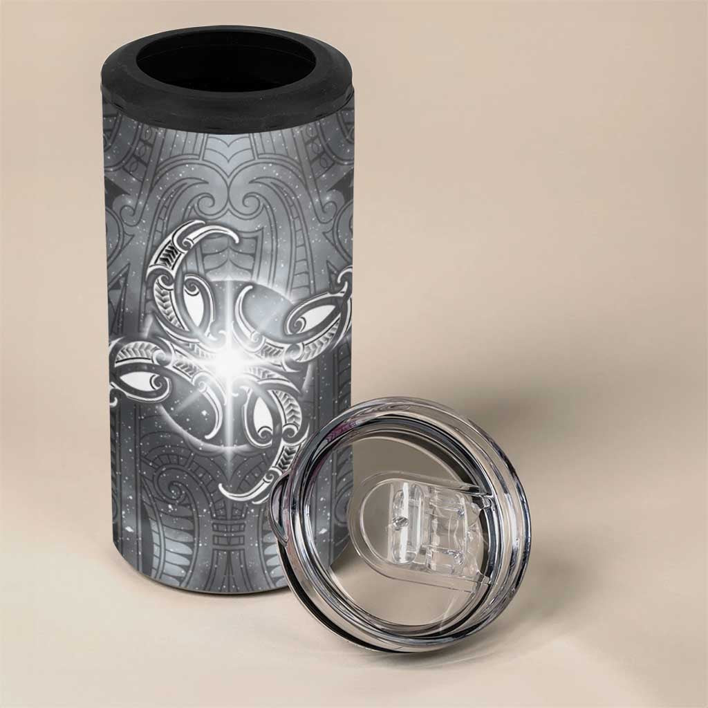 New Zealand Matariki Ururangi 4 in 1 Can Cooler Tumbler Maori Moko Grey Galaxy