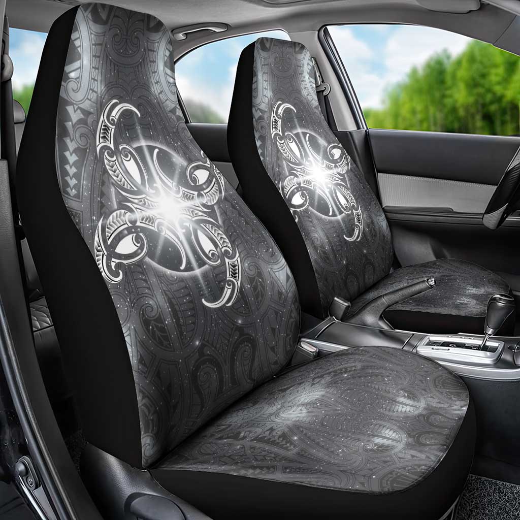 New Zealand Matariki Ururangi Car Seat Cover Maori Moko Grey Galaxy LT05 - Polynesian Pride