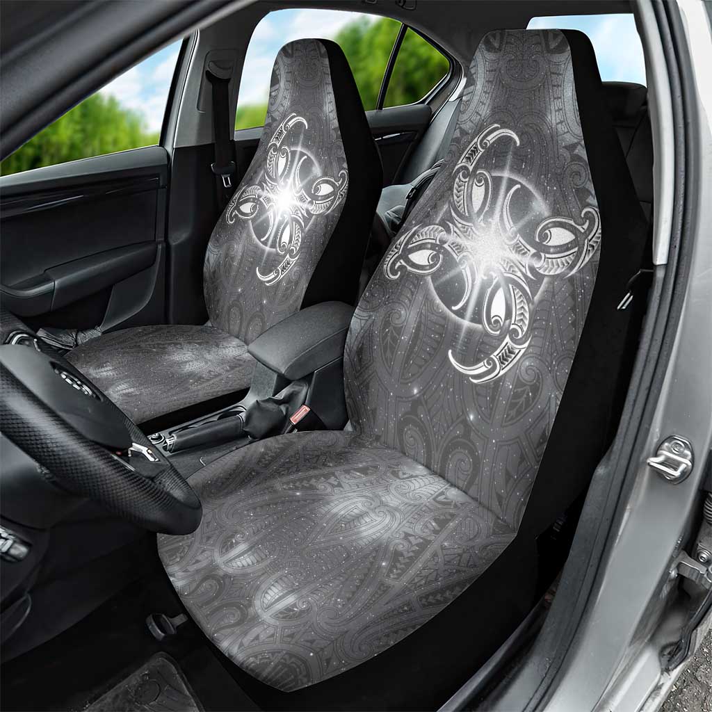 New Zealand Matariki Ururangi Car Seat Cover Maori Moko Grey Galaxy LT05 - Polynesian Pride
