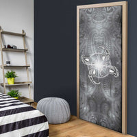 New Zealand Matariki Ururangi Door Cover Maori Moko Grey Galaxy LT05 - Polynesian Pride