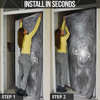 New Zealand Matariki Ururangi Door Cover Maori Moko Grey Galaxy LT05 - Polynesian Pride