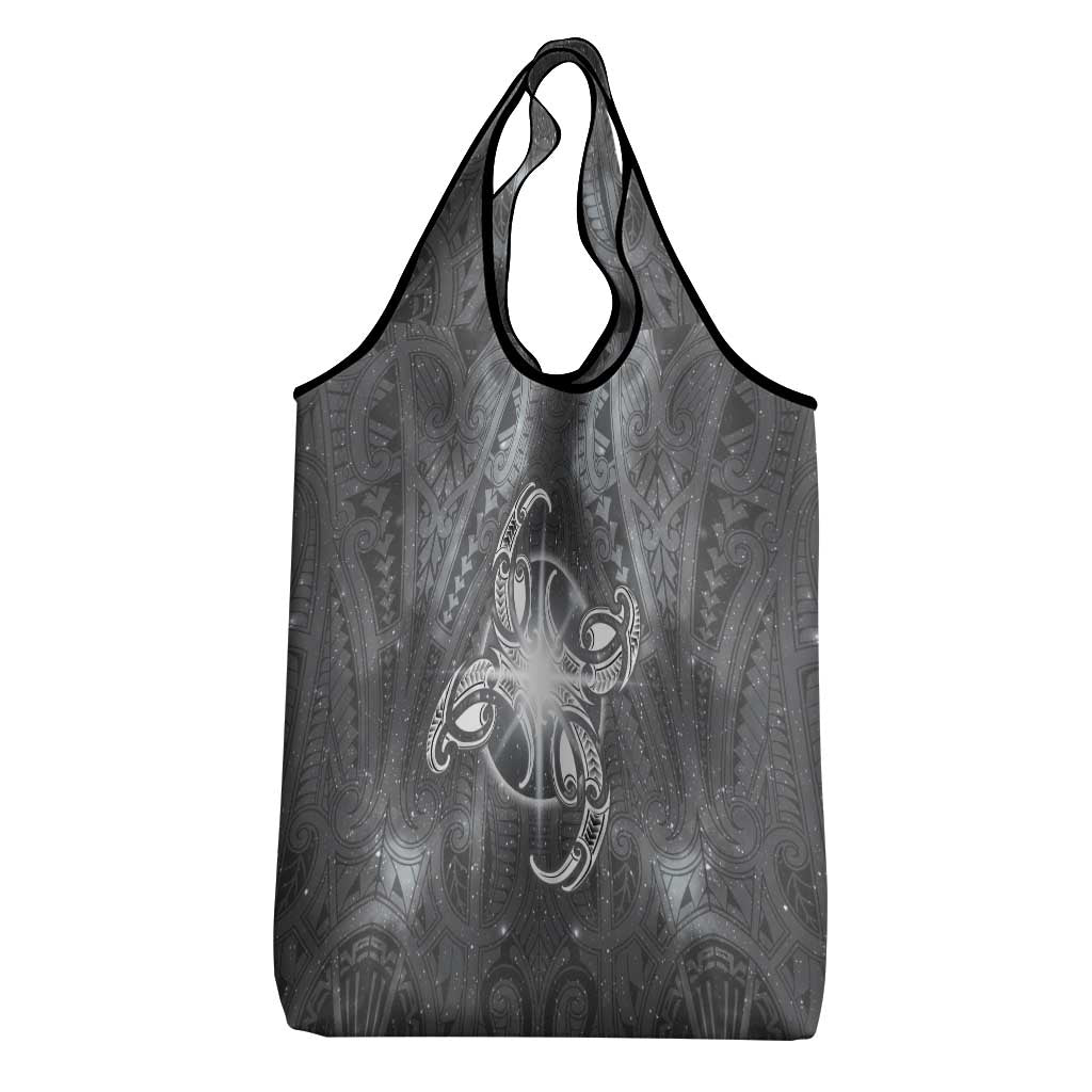 New Zealand Matariki Ururangi Grocery Bag Maori Moko Grey Galaxy