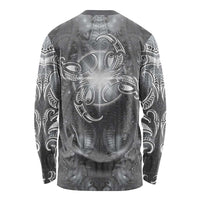 New Zealand Matariki Ururangi Long Sleeve Shirt Maori Moko Grey Galaxy LT05 - Polynesian Pride