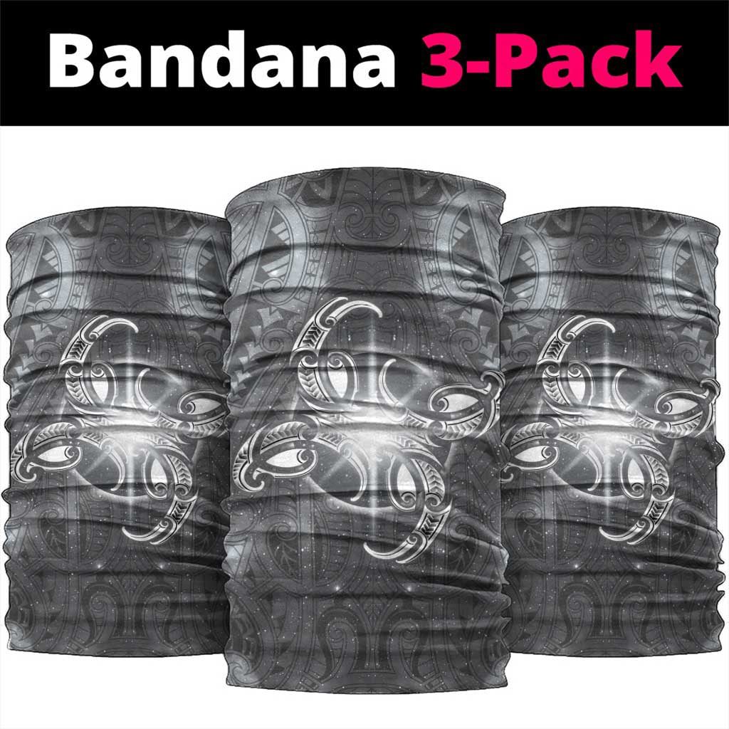 New Zealand Matariki Ururangi Neck Gaiter Maori Moko Grey Galaxy