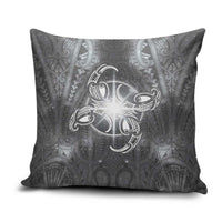 New Zealand Matariki Ururangi Pillow Cover Maori Moko Grey Galaxy LT05 Grey - Polynesian Pride