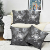 New Zealand Matariki Ururangi Pillow Cover Maori Moko Grey Galaxy LT05 - Polynesian Pride