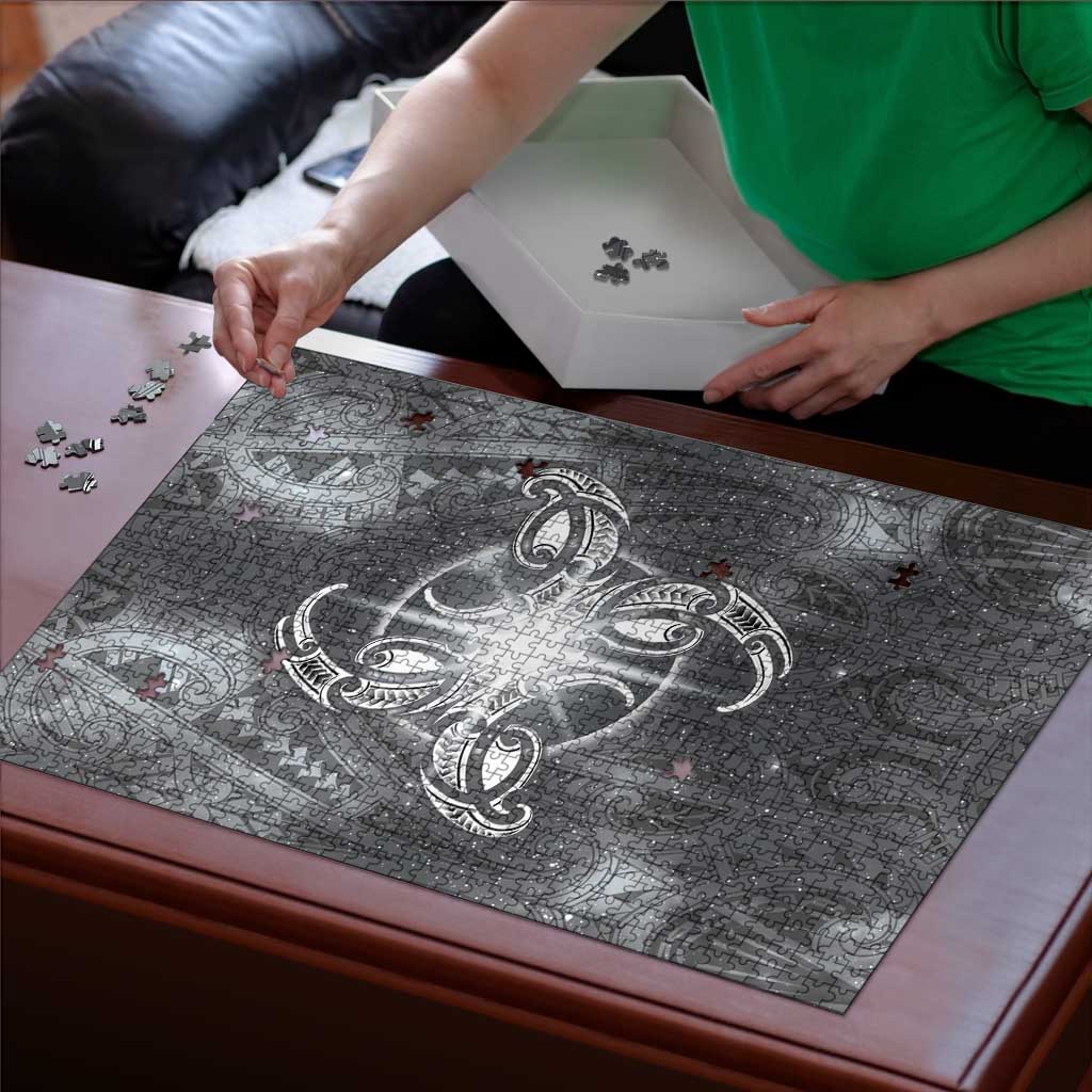 New Zealand Matariki Ururangi Puzzle Maori Moko Grey Galaxy LT05 - Polynesian Pride