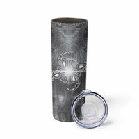 New Zealand Matariki Ururangi Skinny Tumbler Maori Moko Grey Galaxy