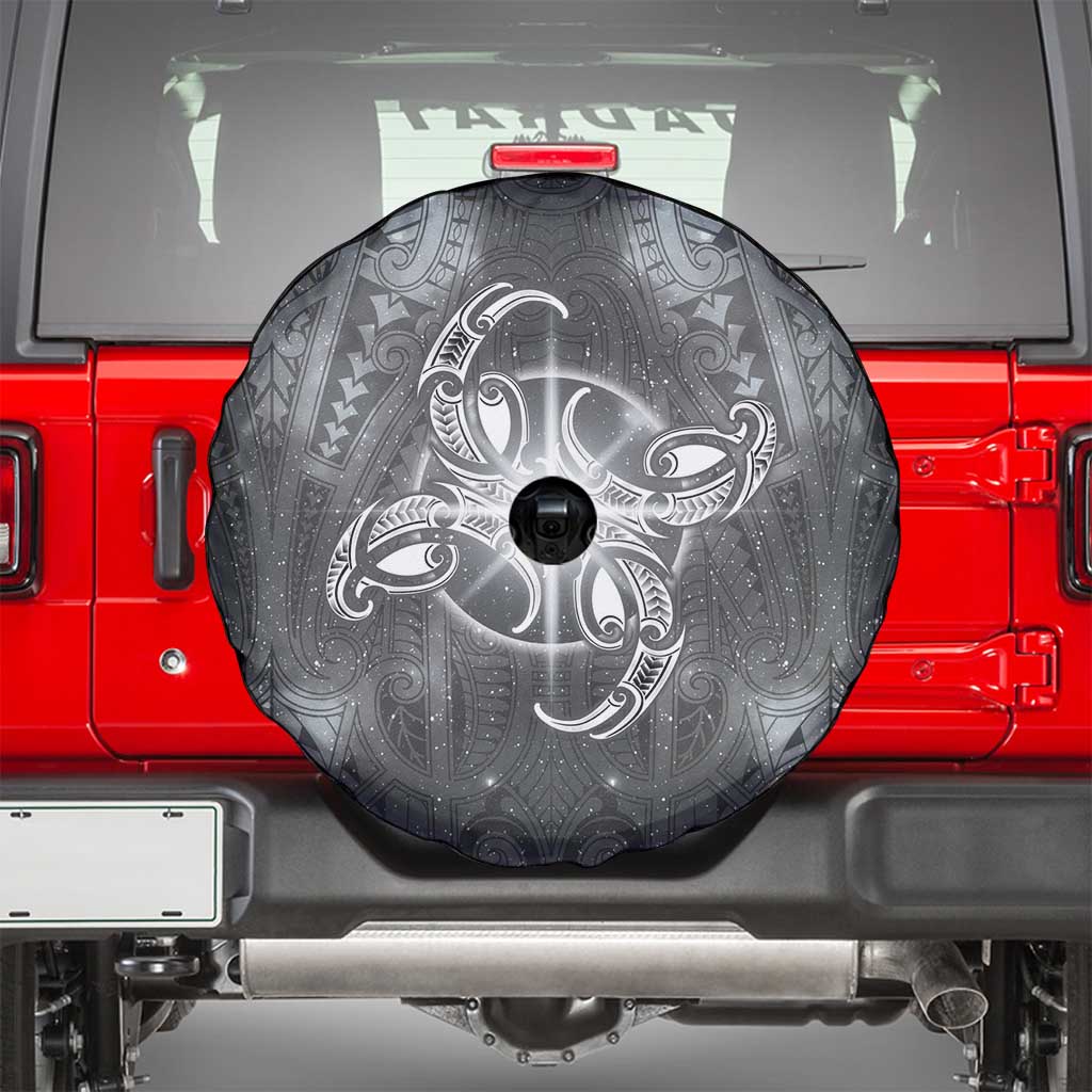 New Zealand Matariki Ururangi Spare Tire Cover Maori Moko Grey Galaxy