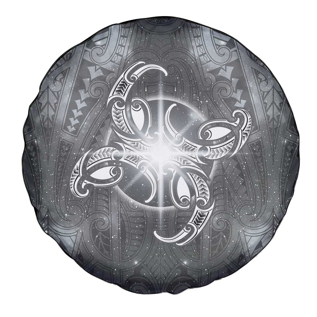 New Zealand Matariki Ururangi Spare Tire Cover Maori Moko Grey Galaxy