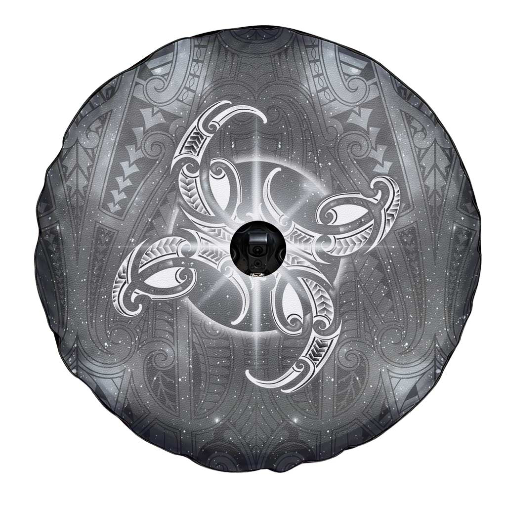 New Zealand Matariki Ururangi Spare Tire Cover Maori Moko Grey Galaxy