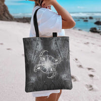 New Zealand Matariki Ururangi Tote Bag Maori Moko Grey Galaxy