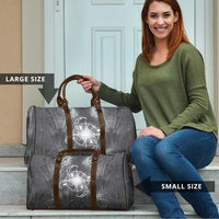 New Zealand Matariki Ururangi Travel Bag Maori Moko Grey Galaxy