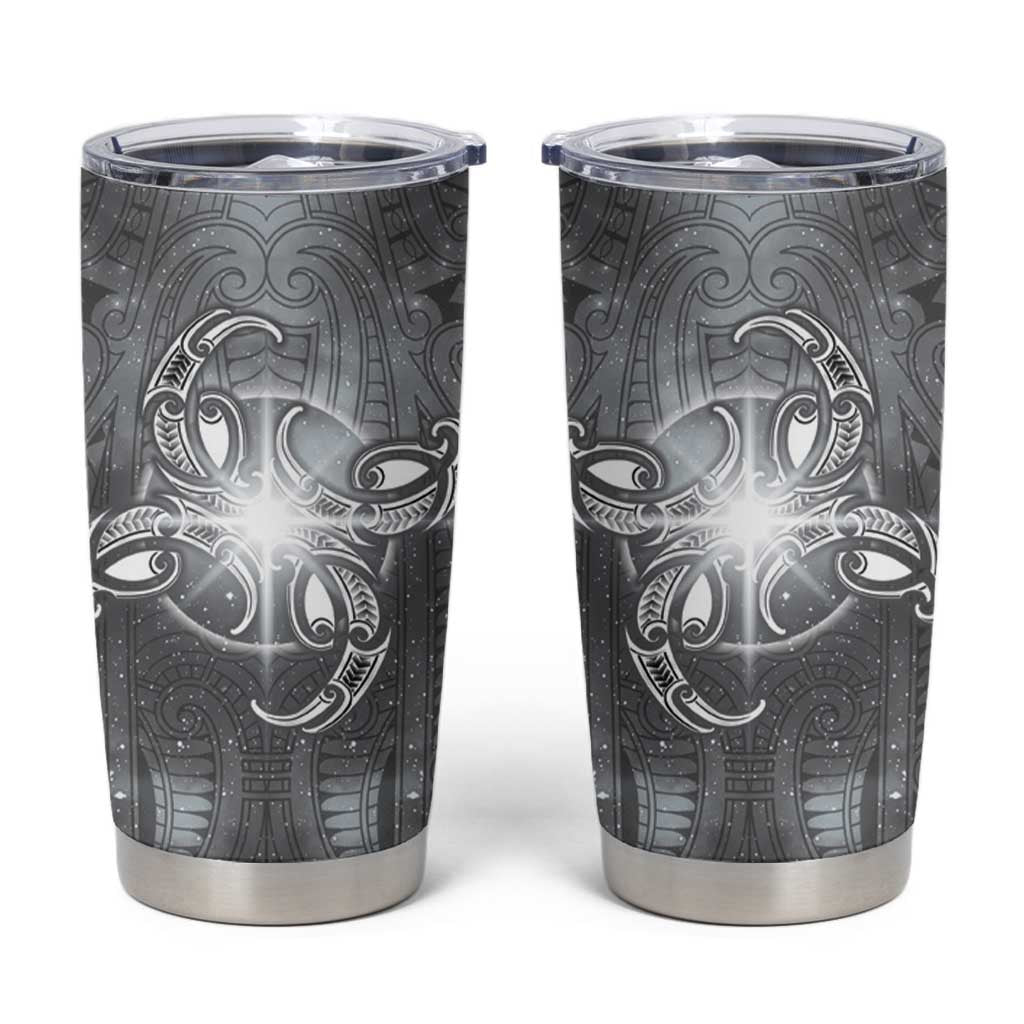 New Zealand Matariki Ururangi Tumbler Cup Maori Moko Grey Galaxy LT05 Grey - Polynesian Pride