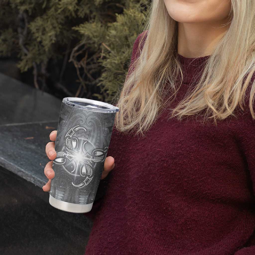 New Zealand Matariki Ururangi Tumbler Cup Maori Moko Grey Galaxy LT05 - Polynesian Pride