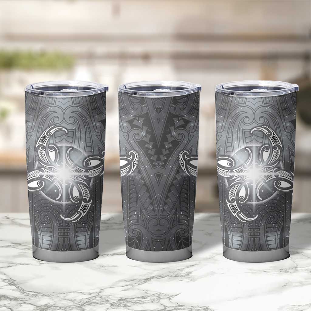 New Zealand Matariki Ururangi Tumbler Cup Maori Moko Grey Galaxy LT05 - Polynesian Pride