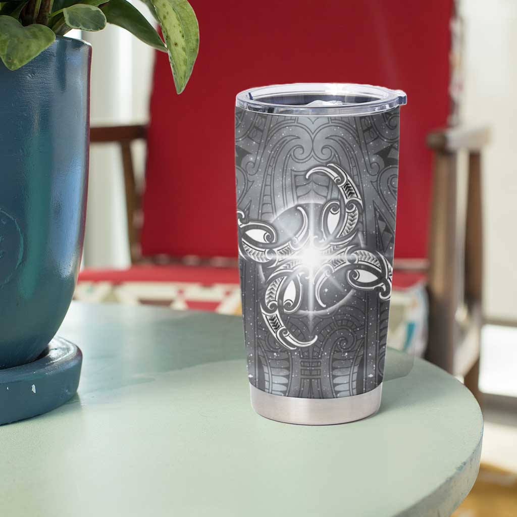 New Zealand Matariki Ururangi Tumbler Cup Maori Moko Grey Galaxy LT05 - Polynesian Pride