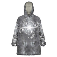 New Zealand Matariki Ururangi Wearable Blanket Hoodie Maori Moko Grey Galaxy