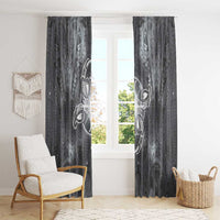 New Zealand Matariki Ururangi Window Curtain Maori Moko Grey Galaxy