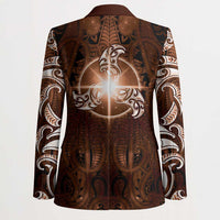 New Zealand Matariki Tupuanuku Blazer Maori Moko Brown Galaxy