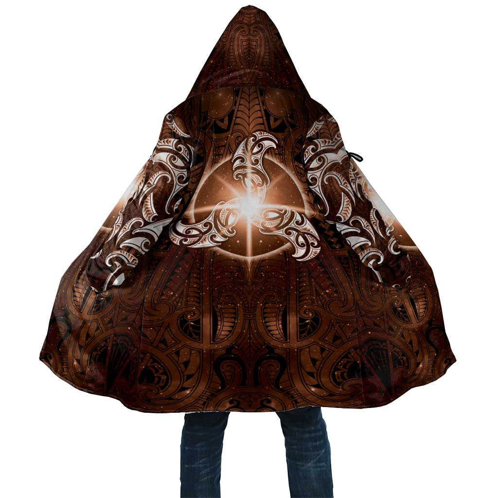 New Zealand Matariki Tupuanuku Cloak Maori Moko Brown Galaxy LT05 Unisex Brown - Polynesian Pride