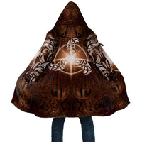 New Zealand Matariki Tupuanuku Cloak Maori Moko Brown Galaxy LT05 Unisex Brown - Polynesian Pride