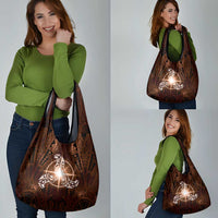 New Zealand Matariki Tupuanuku Grocery Bag Maori Moko Brown Galaxy