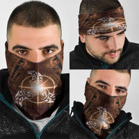 New Zealand Matariki Tupuanuku Neck Gaiter Maori Moko Brown Galaxy