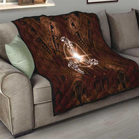 New Zealand Matariki Tupuanuku Quilt Maori Moko Brown Galaxy