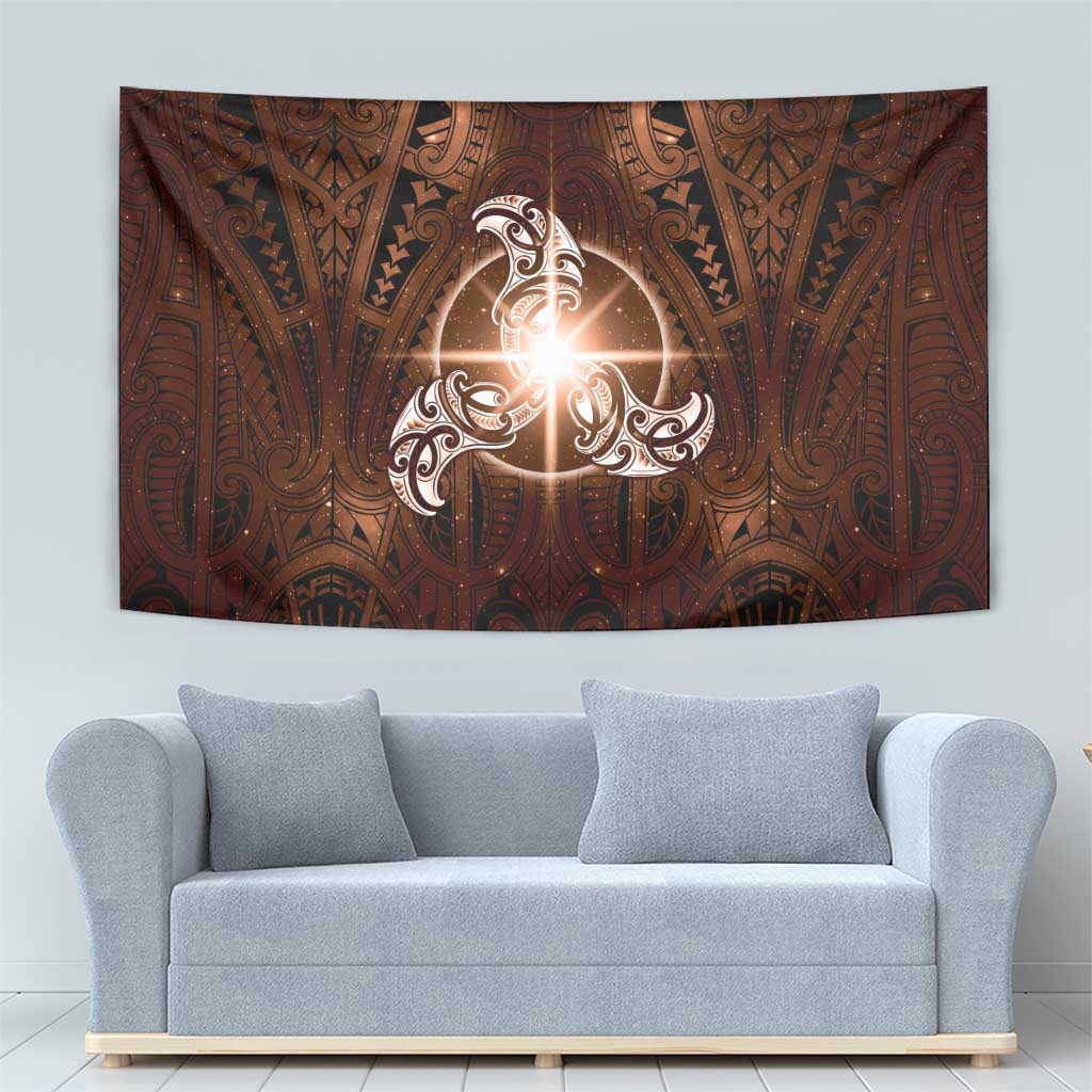 New Zealand Matariki Tupuanuku Tapestry Maori Moko Brown Galaxy LT05 - Polynesian Pride