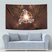 New Zealand Matariki Tupuanuku Tapestry Maori Moko Brown Galaxy LT05 - Polynesian Pride