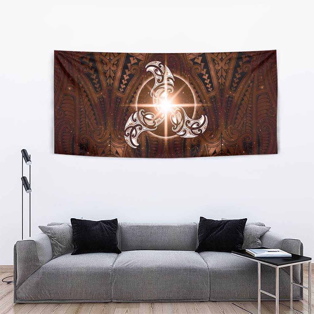 New Zealand Matariki Tupuanuku Tapestry Maori Moko Brown Galaxy LT05 - Polynesian Pride