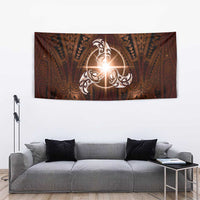 New Zealand Matariki Tupuanuku Tapestry Maori Moko Brown Galaxy LT05 - Polynesian Pride