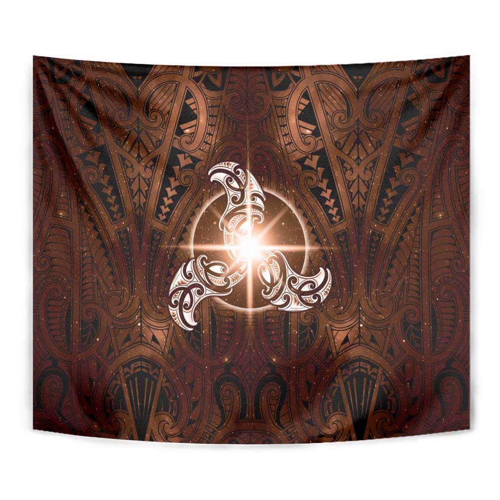 New Zealand Matariki Tupuanuku Tapestry Maori Moko Brown Galaxy LT05 - Polynesian Pride