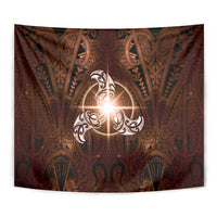 New Zealand Matariki Tupuanuku Tapestry Maori Moko Brown Galaxy LT05 - Polynesian Pride
