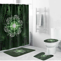 New Zealand Matariki Tupuarangi Bathroom Set Maori Moko Green Galaxy LT05 Bathroom Set (4 pcs) Green - Polynesian Pride