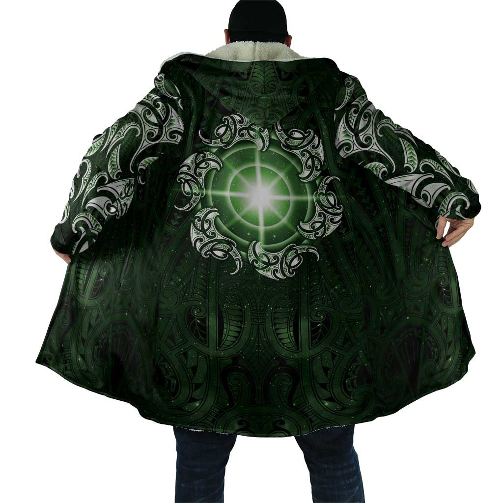 New Zealand Matariki Tupuarangi Cloak Maori Moko Green Galaxy LT05 - Polynesian Pride