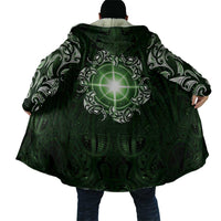 New Zealand Matariki Tupuarangi Cloak Maori Moko Green Galaxy LT05 - Polynesian Pride