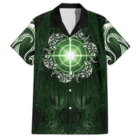New Zealand Matariki Tupuarangi Family Matching Summer Maxi Dress and Hawaiian Shirt Maori Moko Green Galaxy