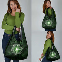 New Zealand Matariki Tupuarangi Grocery Bag Maori Moko Green Galaxy