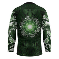 New Zealand Matariki Tupuarangi Hockey Jersey Maori Moko Green Galaxy