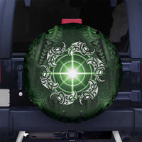 New Zealand Matariki Tupuarangi Spare Tire Cover Maori Moko Green Galaxy