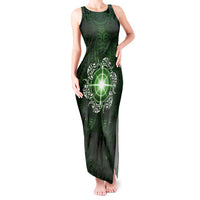 New Zealand Matariki Tupuarangi Tank Maxi Dress Maori Moko Green Galaxy