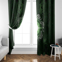 New Zealand Matariki Tupuarangi Window Curtain Maori Moko Green Galaxy LT05 - Polynesian Pride