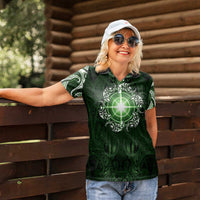 New Zealand Matariki Tupuarangi Women Polo Shirt Maori Moko Green Galaxy
