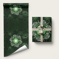 New Zealand Matariki Tupuarangi Wrapping Paper Maori Moko Green Galaxy LT05 58" × 23" Green - Polynesian Pride
