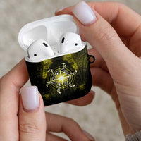 New Zealand Matariki Hiwaiterangi AirPods Case Maori Moko Yellow Galaxy