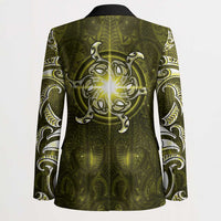 New Zealand Matariki Hiwaiterangi Blazer Maori Moko Yellow Galaxy LT05 - Polynesian Pride