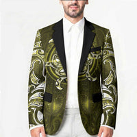 New Zealand Matariki Hiwaiterangi Blazer Maori Moko Yellow Galaxy LT05 - Polynesian Pride